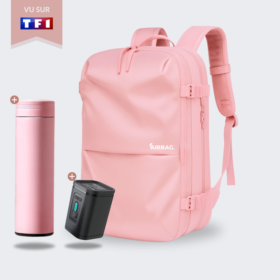 SAC DE VOYAGE AIRBAG - ROSE PÂLE