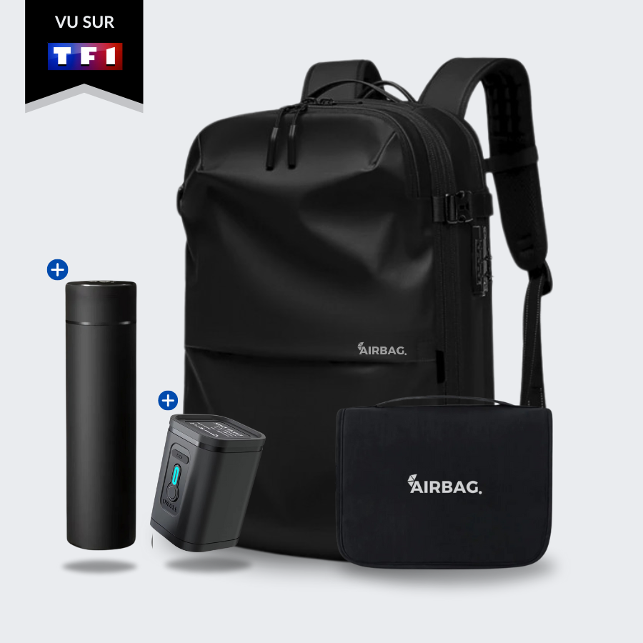 PACK SAC DE VOYAGE AIRBAG - NOIR MAT
