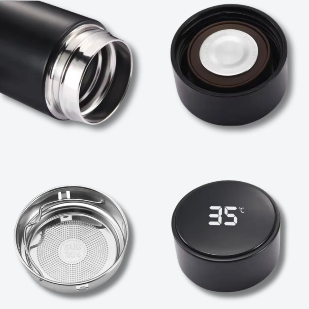 Matt Black Intelligent Water Bottle 500ml | AirBag